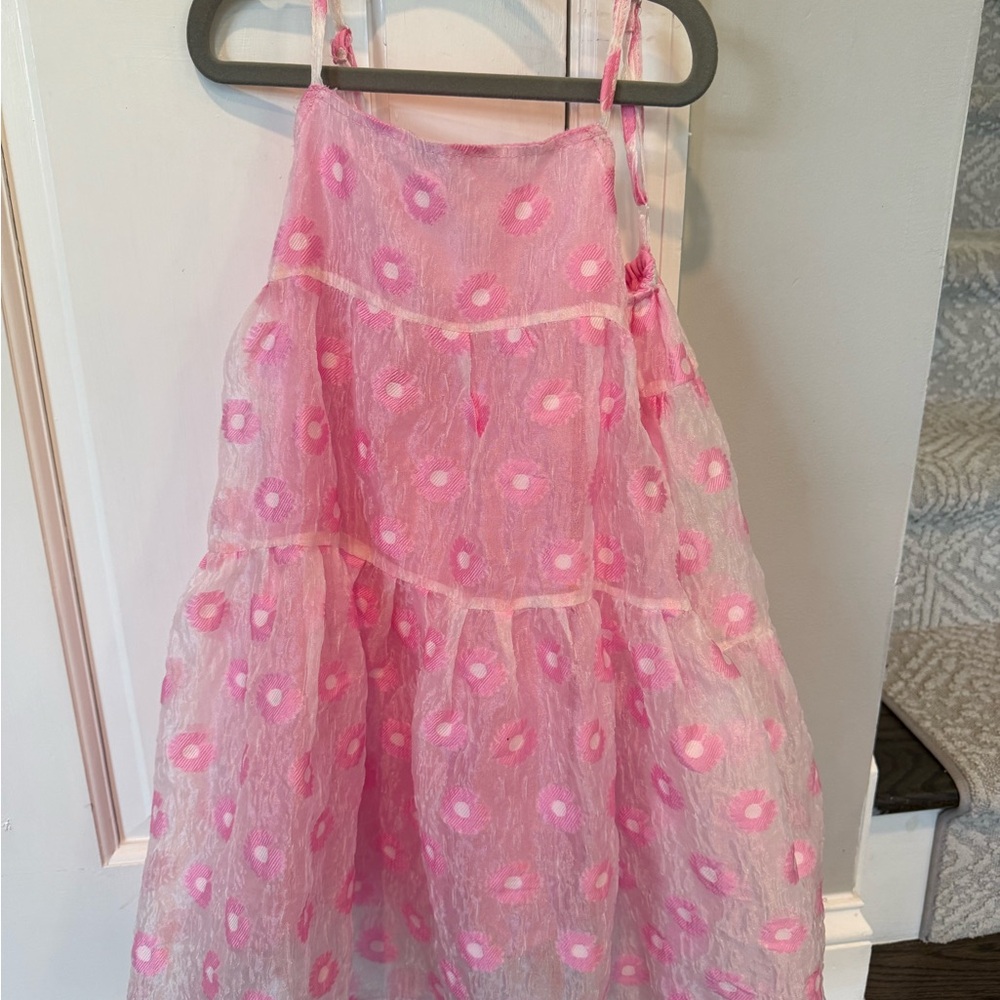 Lola and the boys: Pink Floral Sheer Dress
